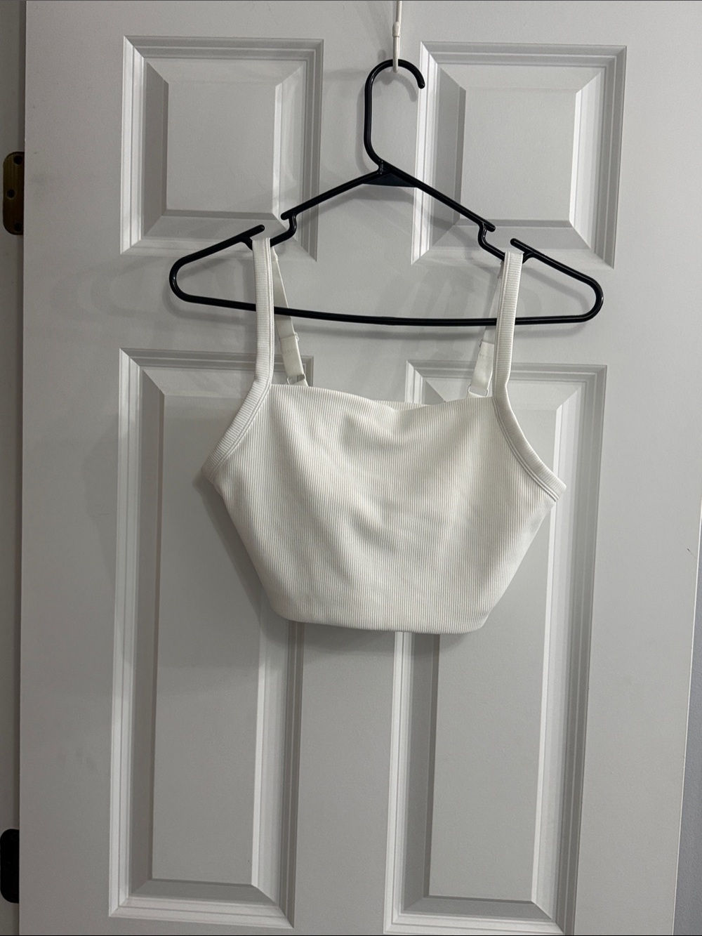 Women's White Ribbed Square-Neck Crop Top by OFFLINE BY AERIE NWOT